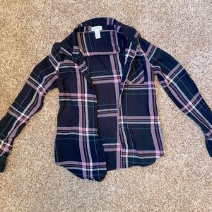 Girls flannel button up